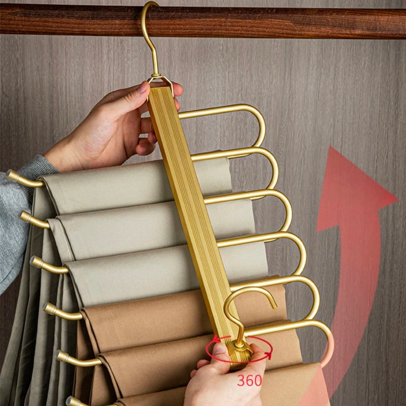 Space-Saving Aluminum Trouser Hangers for Efficient Storage