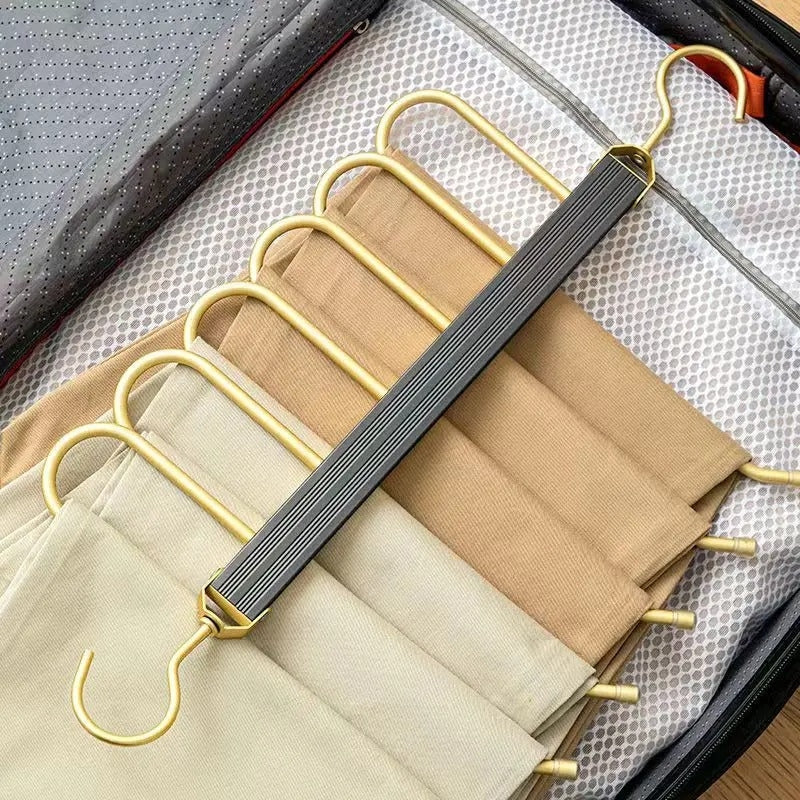 Space-Saving Aluminum Trouser Hangers for Efficient Storage