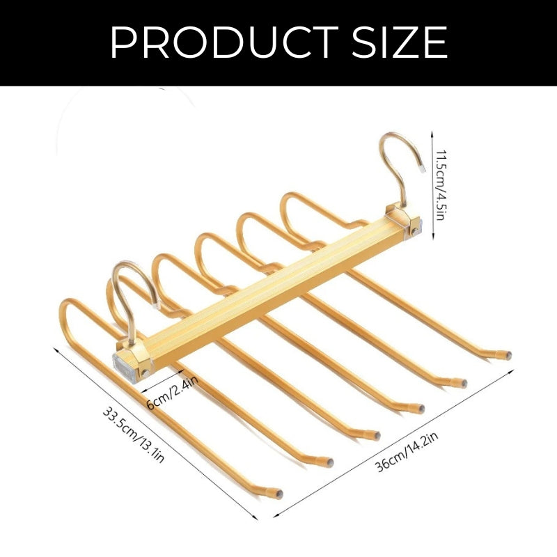 Space-Saving Aluminum Trouser Hangers for Efficient Storage