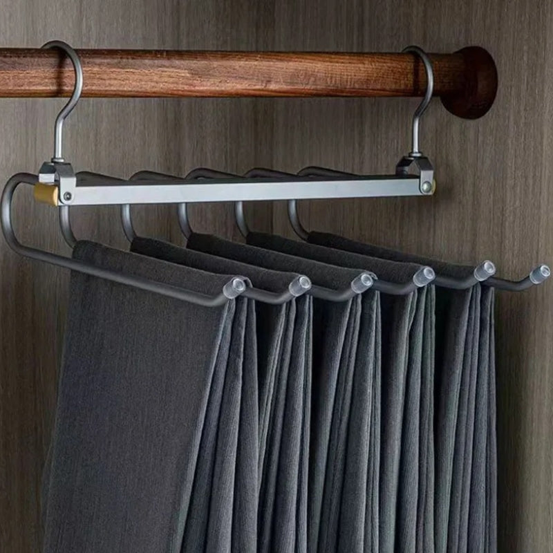 Space-Saving Aluminum Trouser Hangers for Efficient Storage