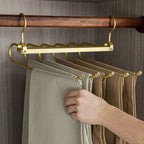 Space-Saving Aluminum Trouser Hangers for Efficient Storage